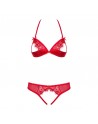 870-SEC-3 Ensemble ouvert 2 pcs - Rouge
