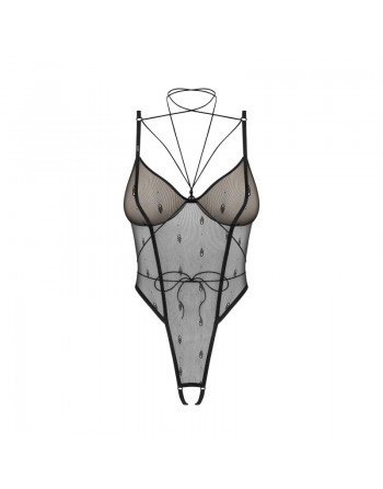 Anniverse special body ouvert et harnais - Noirs