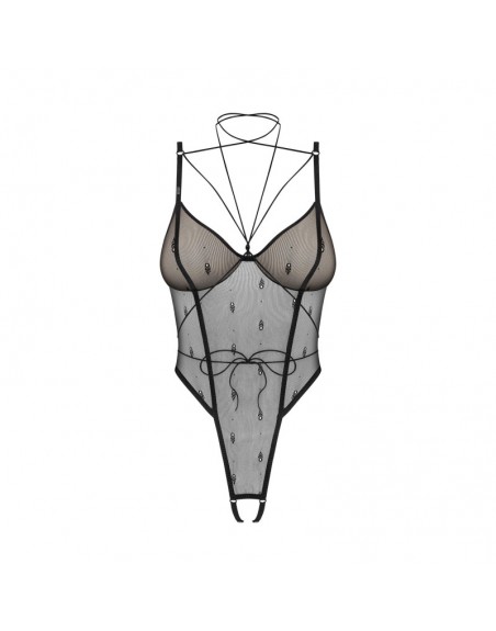Anniverse special body ouvert et harnais - Noirs
